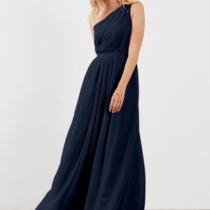 Weddington Way Savannah Navy Dress (Size 4)